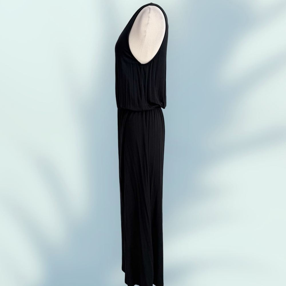 Nordstrom Caslon Black Knit Sleeveless Elastic Waist Maxi Dress M (8/10) - Picture 6 of 12